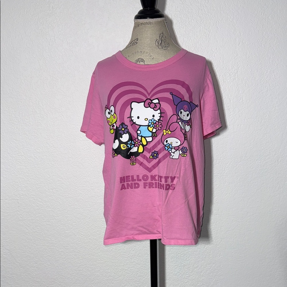 Hello Kitty & Friends Heart Graphic Pink Tee